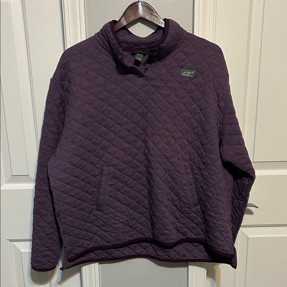 Eddie Bauer Deep Purple Quilted Top - Picture 1 of 4
